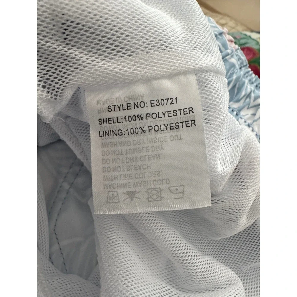 NWT The Endless Summer Mens Flamingo Tropical Swim Trunks Blue Small - Picture 9 of 9